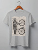 Заказать мужскую футболку в Москве. Футболка классическая Fixie Cat Punk Rider от oneredfoxstore@gmail.com - готовые дизайны и нанесение принтов.