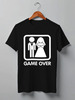 Заказать мужскую футболку в Москве. Футболка классическая Game over от Константин Тотьмянин - готовые дизайны и нанесение принтов.