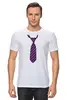 Заказать мужскую футболку в Москве. Футболка классическая С галстуком от jane_97 - готовые дизайны и нанесение принтов.
