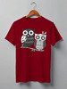 Заказать мужскую футболку в Москве. Футболка классическая Owl Here от oneredfoxstore@gmail.com - готовые дизайны и нанесение принтов.