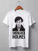 Заказать мужскую футболку в Москве. Футболка классическая Sherlock Holmes от cherdantcev - готовые дизайны и нанесение принтов.