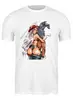 Заказать мужскую футболку в Москве. Футболка классическая Девушка с кроликом от T-shirt print  - готовые дизайны и нанесение принтов.
