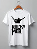 Заказать мужскую футболку в Москве. Футболка классическая Rocknmob (черные принты) от accs@rocknmob.com - готовые дизайны и нанесение принтов.