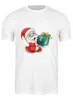 Заказать мужскую футболку в Москве. Футболка классическая Санта от THE_NISE  - готовые дизайны и нанесение принтов.