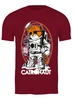 Заказать мужскую футболку в Москве. Футболка классическая Котик астронавт  от Print design  - готовые дизайны и нанесение принтов.