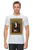 Заказать мужскую футболку в Москве. Футболка классическая Мона Лиза от tanashtanko@yandex.ru - готовые дизайны и нанесение принтов.