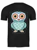 Заказать мужскую футболку в Москве. Футболка классическая Owl Here от oneredfoxstore@gmail.com - готовые дизайны и нанесение принтов.