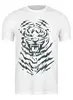 Заказать мужскую футболку в Москве. Футболка классическая Белый тигр от Елена  - готовые дизайны и нанесение принтов.
