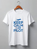 Заказать мужскую футболку в Москве. Футболка классическая KEEP CALM I'm a pilot - Airbus 320 от SkyWay Aviation Clothing RUS  - готовые дизайны и нанесение принтов.