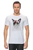 Заказать мужскую футболку в Москве. Футболка классическая Grumpy Cat x Bowie от coolmag - готовые дизайны и нанесение принтов.