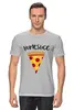 Заказать мужскую футболку в Москве. Футболка классическая Кусочек пиццы от Romanova - готовые дизайны и нанесение принтов.