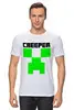Заказать мужскую футболку в Москве. Футболка классическая MINECRAFT CREEPER от weeert - готовые дизайны и нанесение принтов.