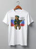 Заказать мужскую футболку в Москве. Футболка классическая Russian Bear от Leichenwagen - готовые дизайны и нанесение принтов.