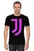 Заказать мужскую футболку в Москве. Футболка классическая Juventus | 3D Logo Fuchsia (2021) от 0x000000123 - готовые дизайны и нанесение принтов.