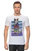 Заказать мужскую футболку в Москве. Футболка классическая Задумчивый котёнок от Tori Cerberus - готовые дизайны и нанесение принтов.