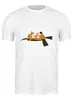 Заказать мужскую футболку в Москве. Футболка классическая Спящий щенок от svetlanas - готовые дизайны и нанесение принтов.