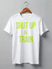 Заказать мужскую футболку в Москве. Футболка классическая Shut Up & Train – Заткнись и тренируйся (2) от БОЕВОЕ САМБО - готовые дизайны и нанесение принтов.