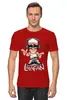 Заказать мужскую футболку в Москве. Футболка классическая LalaFan DJ T-Shirt (красная, муж.) от LalaFan  - готовые дизайны и нанесение принтов.