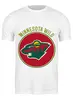 Заказать мужскую футболку в Москве. Футболка классическая minnesota wild от kspsshop - готовые дизайны и нанесение принтов.