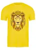 Заказать мужскую футболку в Москве. Футболка классическая Графический лев от svetlanas - готовые дизайны и нанесение принтов.