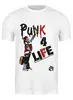 Заказать мужскую футболку в Москве. Футболка классическая Punk 4 Life от skynatural - готовые дизайны и нанесение принтов.