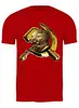 Заказать мужскую футболку в Москве. Футболка классическая Ленин, Сталин, Серп и Молот от ГПМНпR'n'R - готовые дизайны и нанесение принтов.