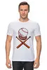Заказать мужскую футболку в Москве. Футболка классическая Бейсбол от nadegda - готовые дизайны и нанесение принтов.