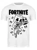 Заказать мужскую футболку в Москве. Футболка классическая Fortnite, Marshmello от geekbox - готовые дизайны и нанесение принтов.