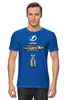 Заказать мужскую футболку в Москве. Футболка классическая Tampa Bay Lightning Stanley Cup Champions 2020 от KutvinoV.com  - готовые дизайны и нанесение принтов.