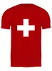 Заказать мужскую футболку в Москве. Футболка классическая Флаг швейцарии от Djimas Leonki - готовые дизайны и нанесение принтов.