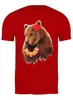 Заказать мужскую футболку в Москве. Футболка классическая Русский мишка  от T-shirt print  - готовые дизайны и нанесение принтов.