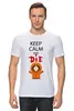 Заказать мужскую футболку в Москве. Футболка классическая KEEP CALM от 7SWɅG - готовые дизайны и нанесение принтов.