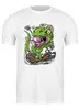 Заказать мужскую футболку в Москве. Футболка классическая Дракончик зомби от T-shirt print  - готовые дизайны и нанесение принтов.