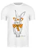 Заказать мужскую футболку в Москве. Футболка классическая Кролик от Дмитрий - готовые дизайны и нанесение принтов.