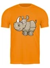 Заказать мужскую футболку в Москве. Футболка классическая Милый носорог от skynatural - готовые дизайны и нанесение принтов.