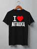 Заказать мужскую футболку в Москве. Футболка классическая «I love Metallica» от metallica - готовые дизайны и нанесение принтов.