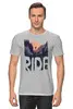 Заказать мужскую футболку в Москве. Футболка классическая Ski Ride от oneredfoxstore@gmail.com - готовые дизайны и нанесение принтов.