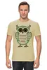 Заказать мужскую футболку в Москве. Футболка классическая Owl Here от oneredfoxstore@gmail.com - готовые дизайны и нанесение принтов.