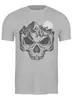 Заказать мужскую футболку в Москве. Футболка классическая Skull Biker от oneredfoxstore@gmail.com - готовые дизайны и нанесение принтов.