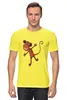 Заказать мужскую футболку в Москве. Футболка классическая Веселая обезьяна от denis01001 - готовые дизайны и нанесение принтов.