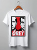 Заказать мужскую футболку в Москве. Футболка классическая OBEY от Weed Stuff`a - готовые дизайны и нанесение принтов.