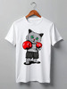 Заказать мужскую футболку в Москве. Футболка классическая BoxingCAT от balden - готовые дизайны и нанесение принтов.