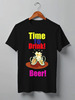 Заказать мужскую футболку в Москве. Футболка классическая Time to drink beer! от natali_ptz - готовые дизайны и нанесение принтов.