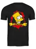 Заказать мужскую футболку в Москве. Футболка классическая Барт Симпсон от Bully Bob - готовые дизайны и нанесение принтов.