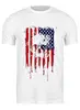 Заказать мужскую футболку в Москве. Футболка классическая Американский череп от ksusalvation - готовые дизайны и нанесение принтов.