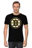 Заказать мужскую футболку в Москве. Футболка классическая Boston Bruins от dobryidesign - готовые дизайны и нанесение принтов.