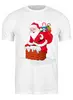 Заказать мужскую футболку в Москве. Футболка классическая Дед Мороз с подарками от Виктор Гришин - готовые дизайны и нанесение принтов.