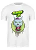 Заказать мужскую футболку в Москве. Футболка классическая Zombie cat от ПРИНТЫ ПЕЧАТЬ  - готовые дизайны и нанесение принтов.
