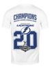 Заказать мужскую футболку в Москве. Футболка классическая Tampa Bay Lightning Stanley Cup Champions 2020 от KutvinoV.com  - готовые дизайны и нанесение принтов.