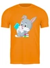 Заказать мужскую футболку в Москве. Футболка классическая Кролик с книгами от skynatural - готовые дизайны и нанесение принтов.